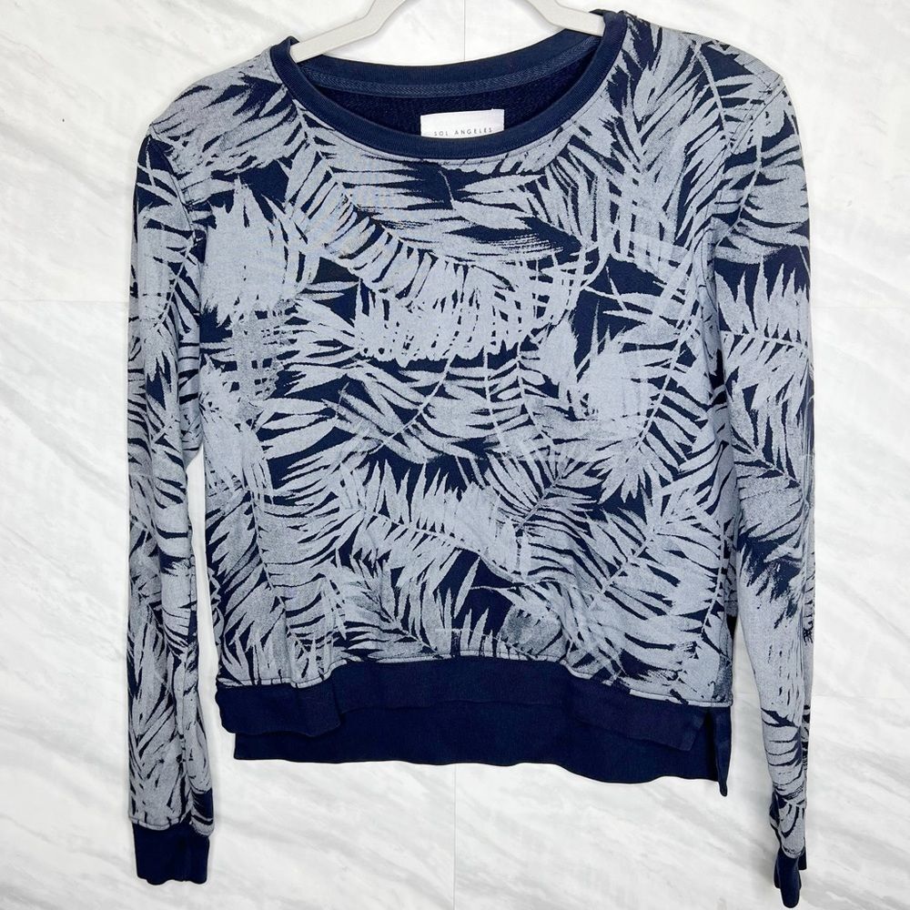 Sol Angeles Palm Print Sweatshirt XS